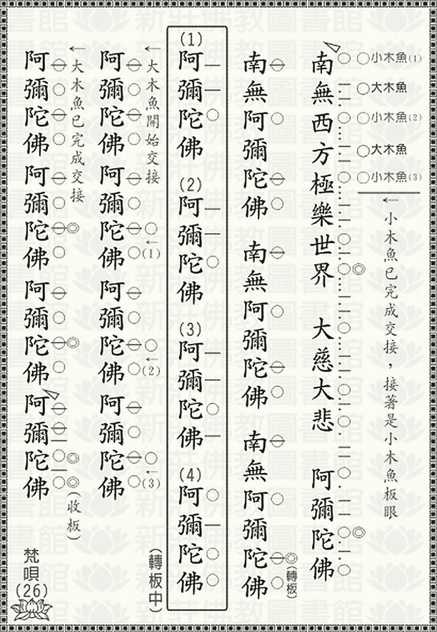 讚佛偈（下）大小木魚交接