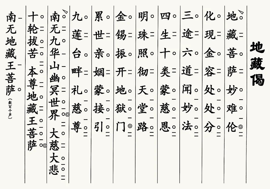 地藏讚（一）