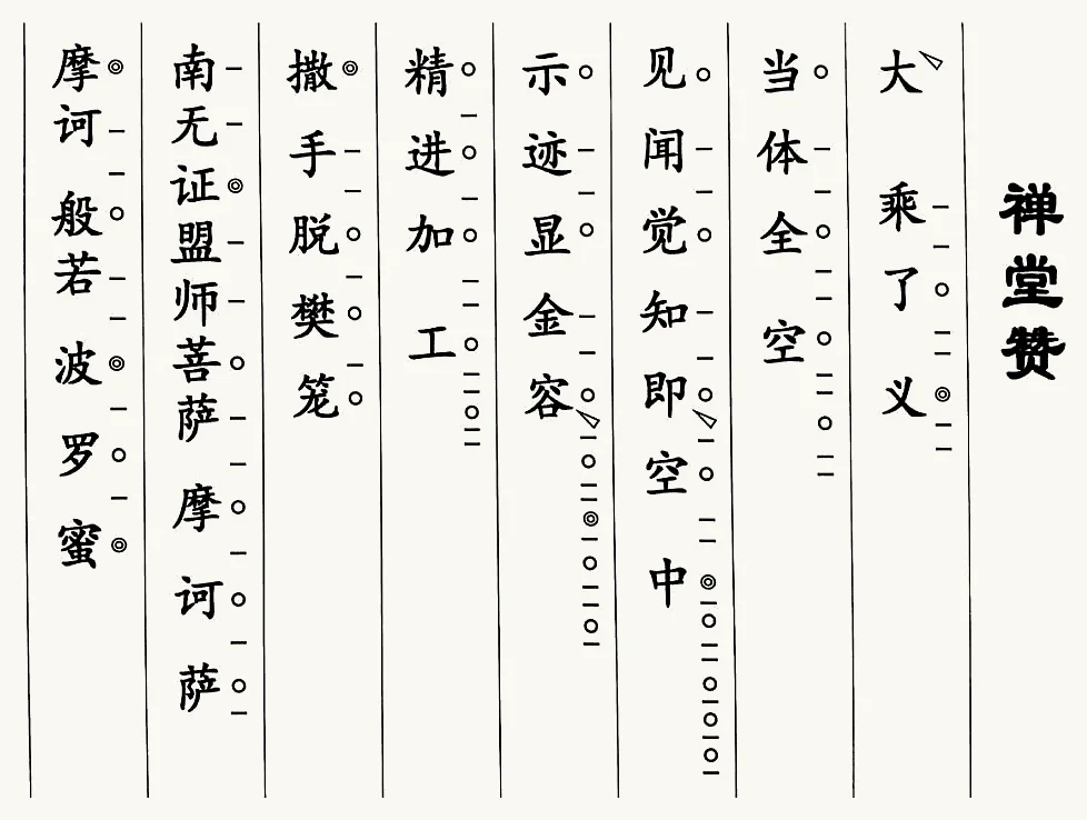 禪堂讚
